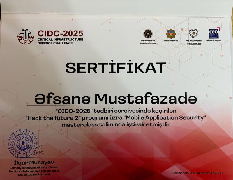 Mobile Application Security sertifikatı