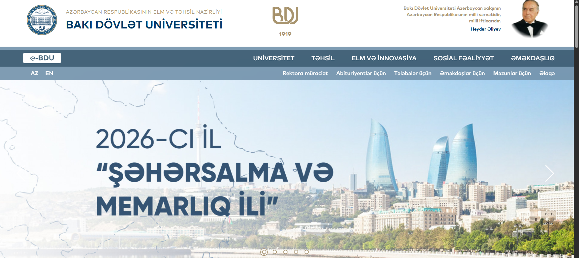 Bakı Dövlət Universiteti layihəsi